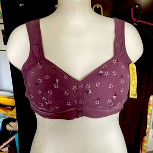 Brand new purple snap front bra